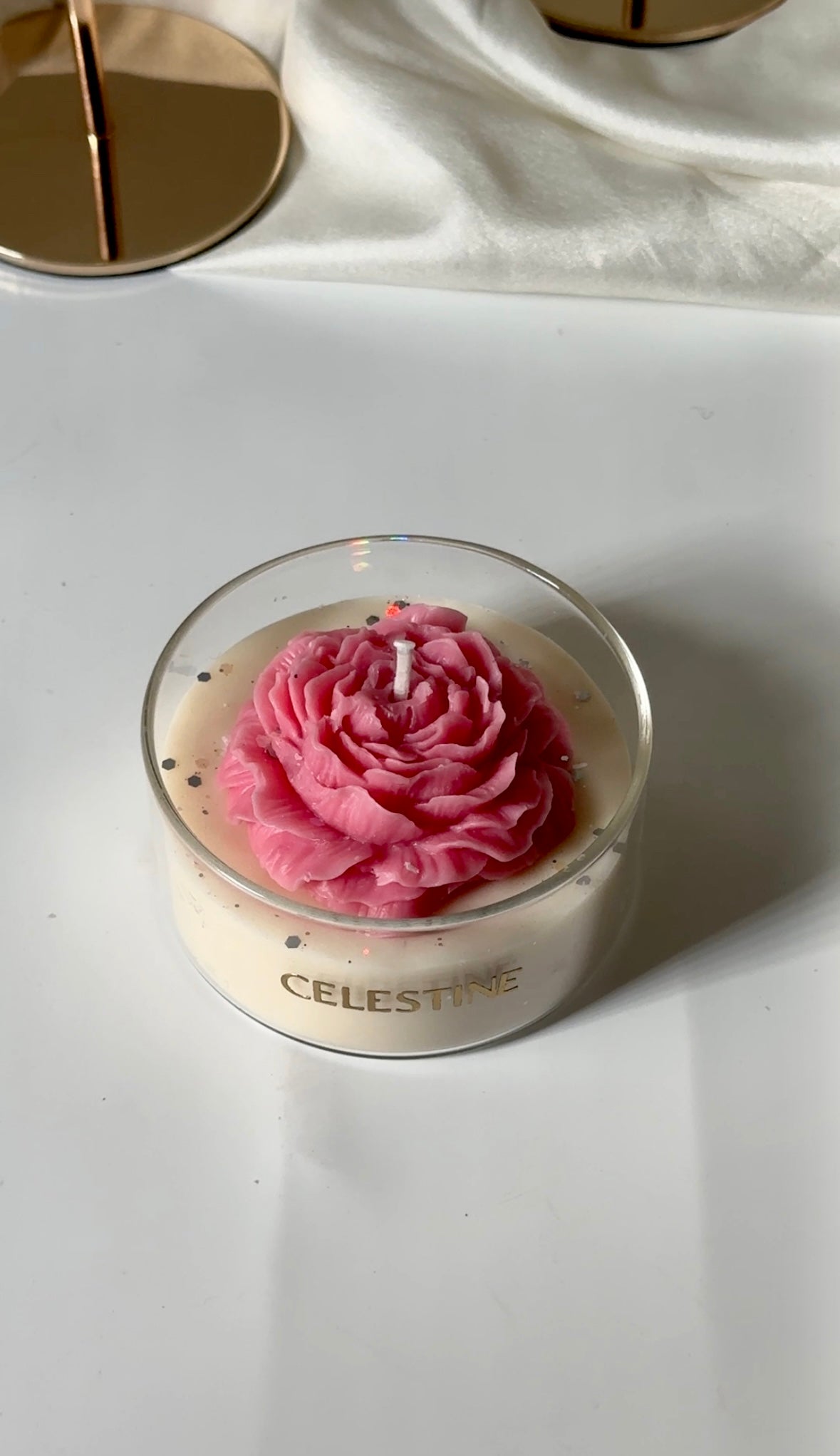 Peony Glass Jar Candle