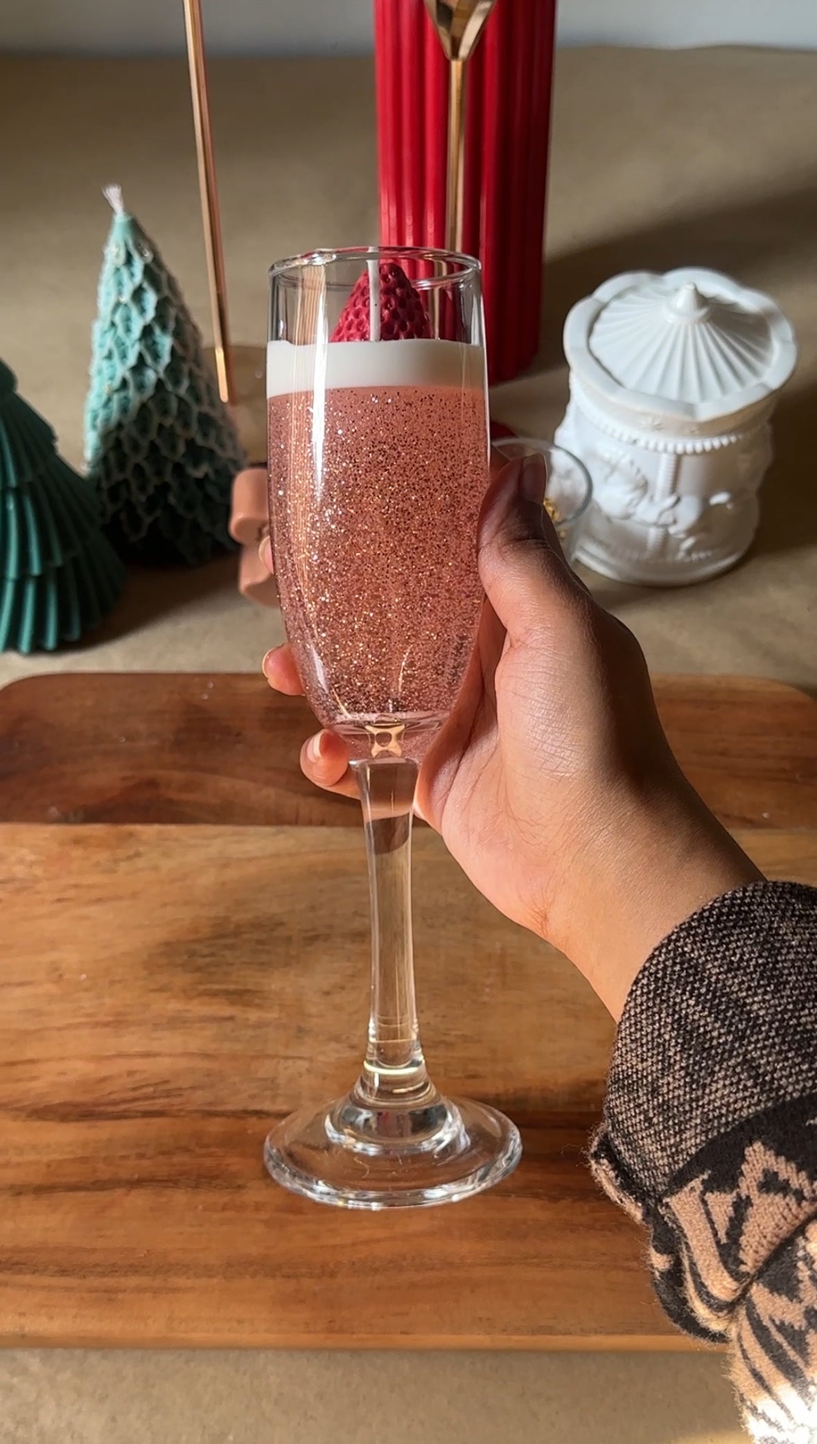 Sparkling Champagne Candle