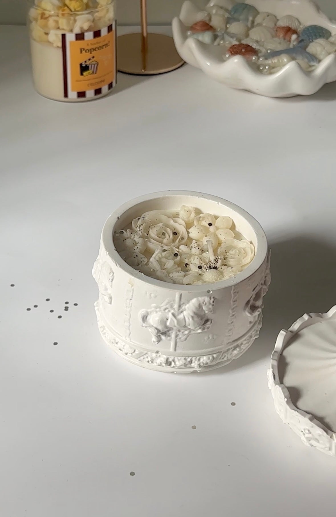 Carousel Horse Concrete Jar