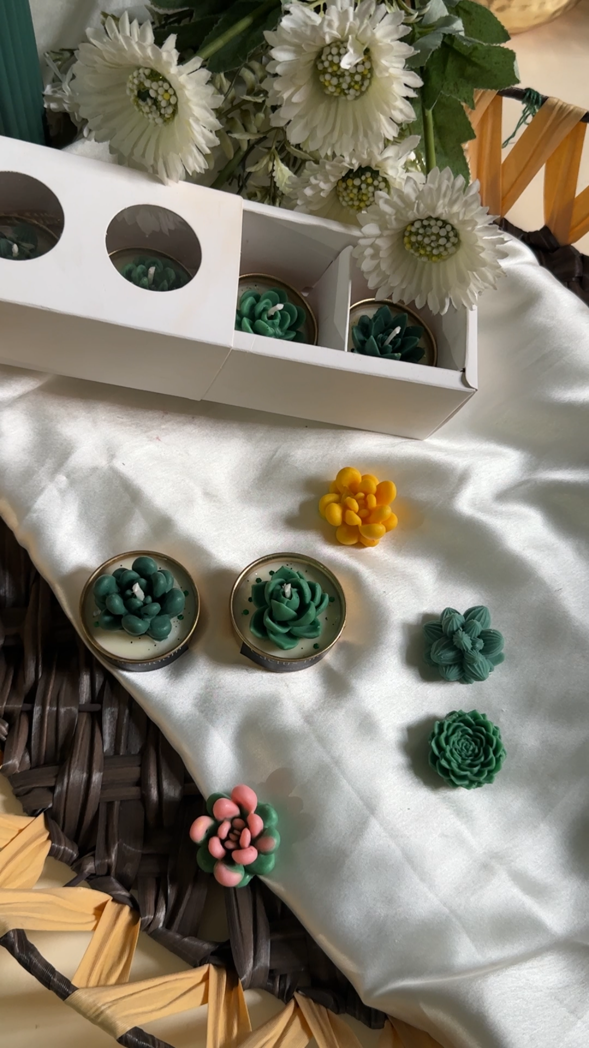 Cactus Bloom - Set of 4 Luxury Tealights Gift Set