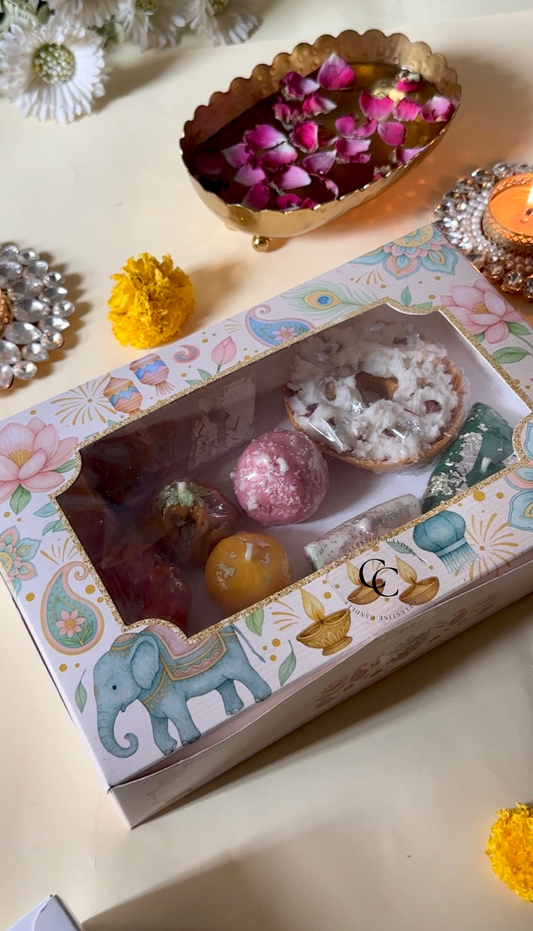 Assorted Mithai Candle Gift Box - 14 Pieces