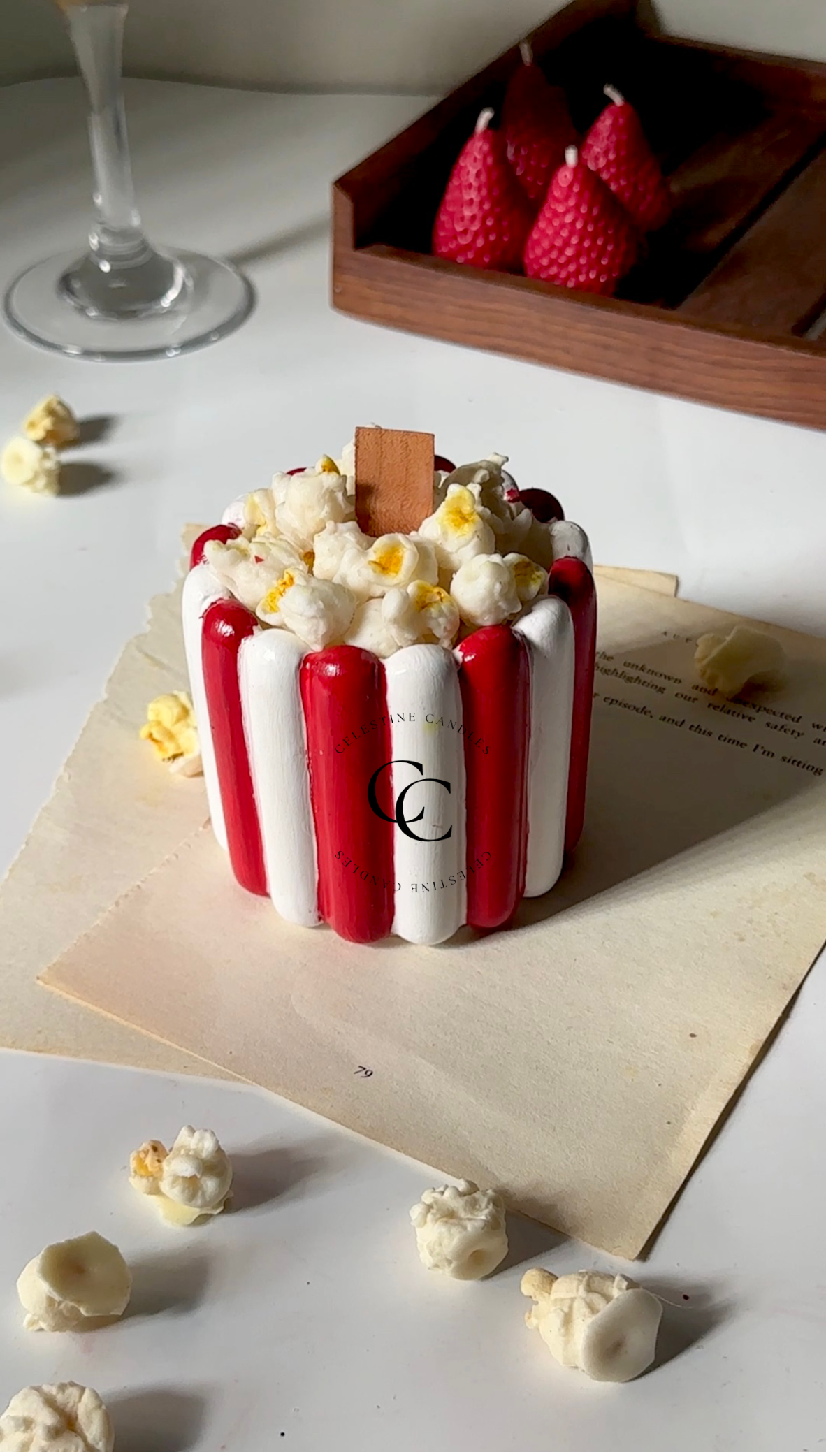 Popcorn Concrete Jar Candle
