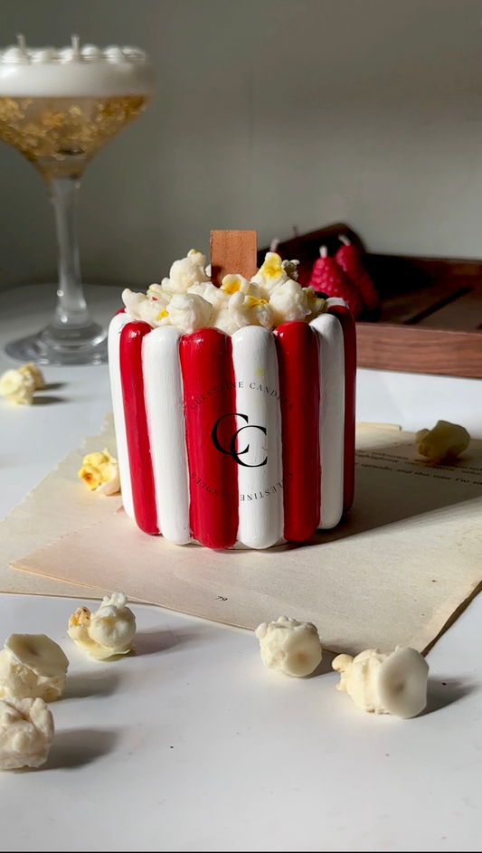 Popcorn Concrete Jar Candle