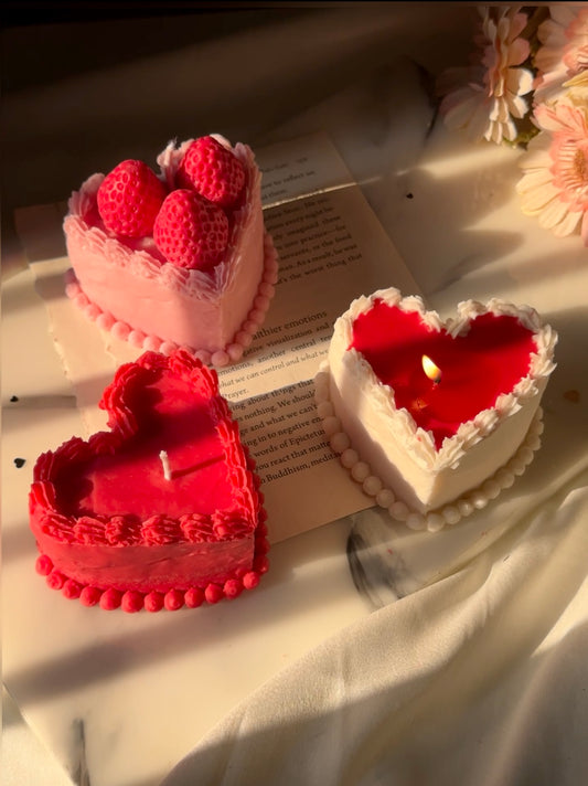 Heart Cake Candle