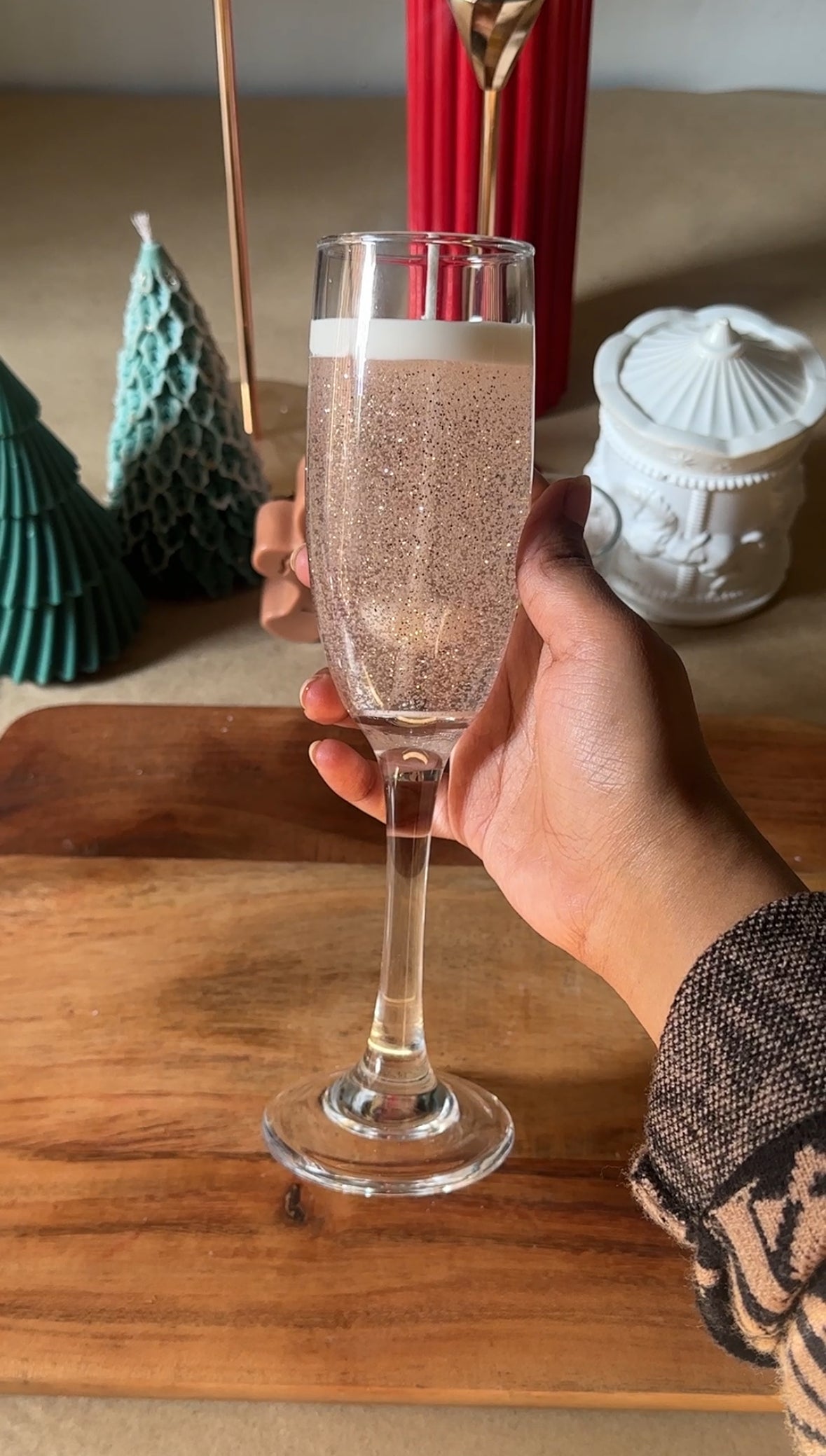 Sparkling Champagne Candle