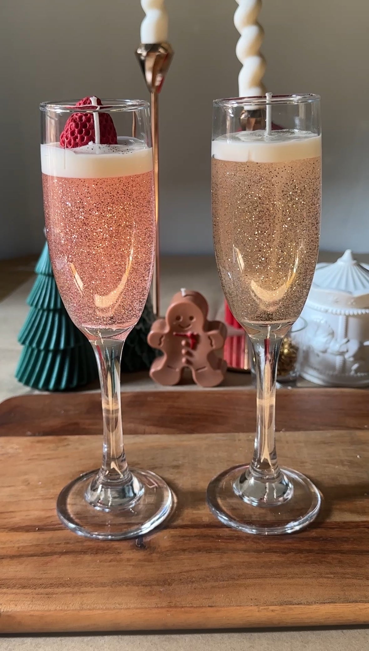 Sparkling Champagne Candle