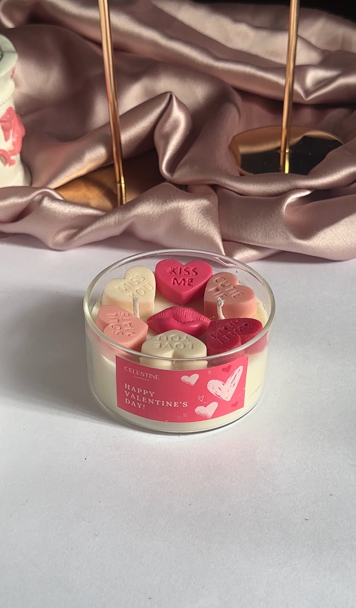 XO Hearts Candle