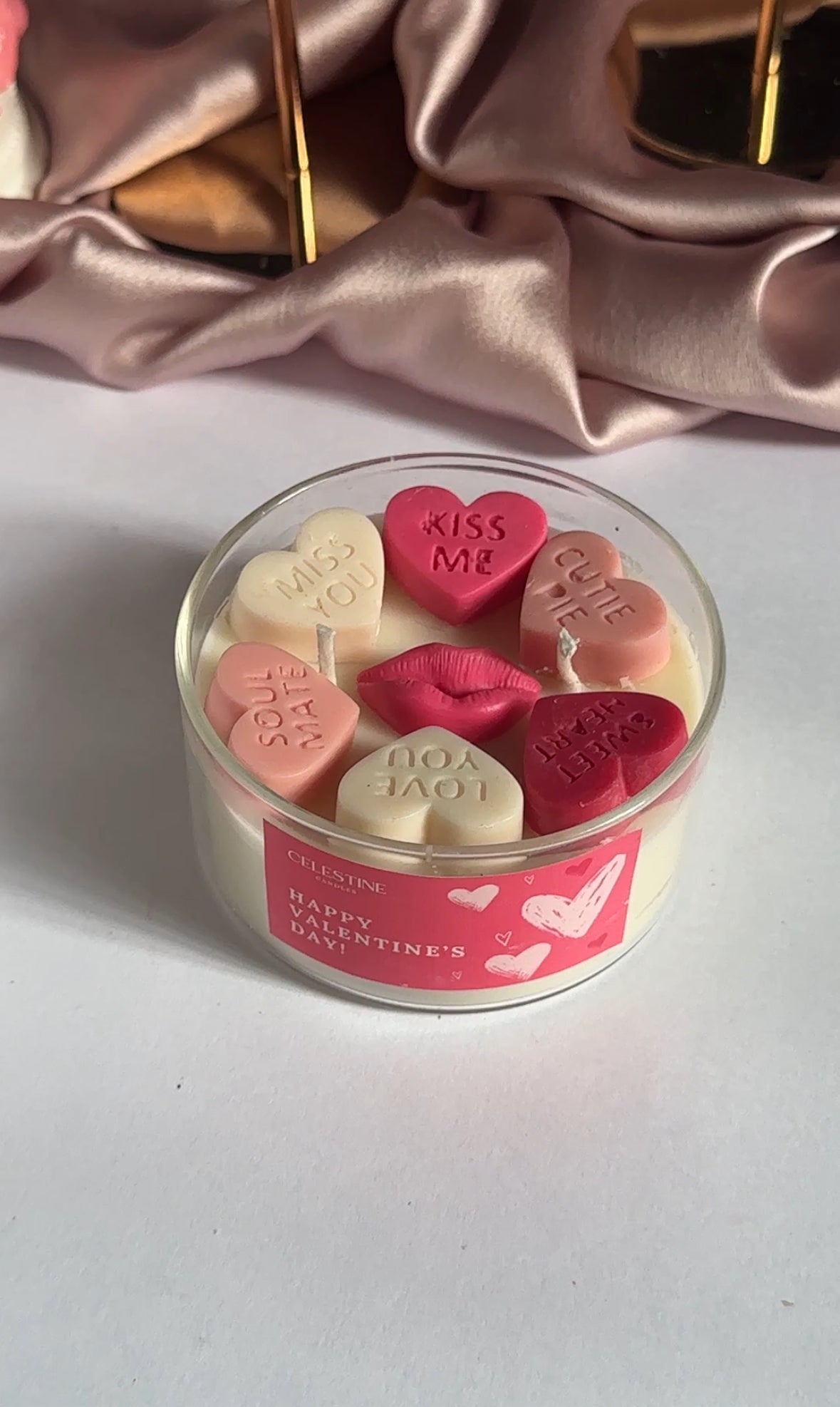 XO Hearts Candle