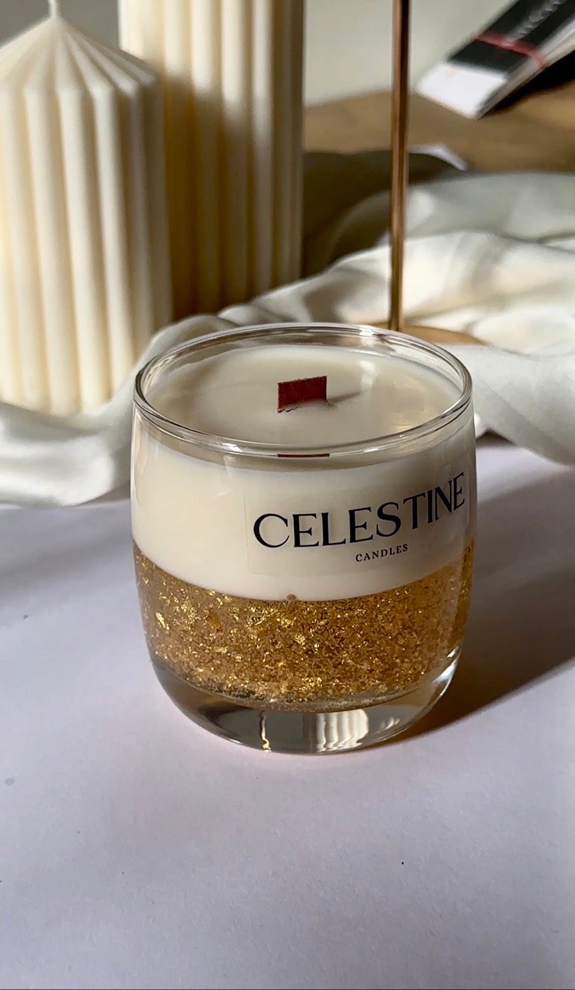 Golden Flakes Candle