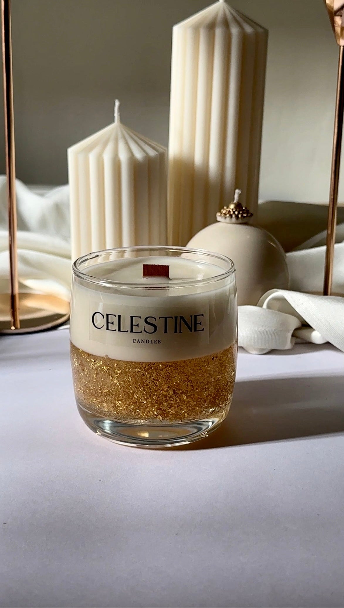 Golden Flakes Candle
