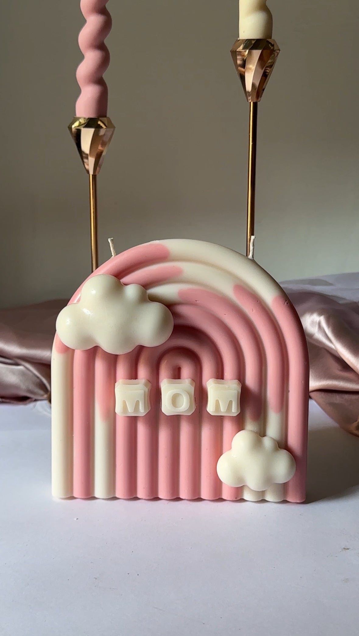 Personalised Rainbow Candle