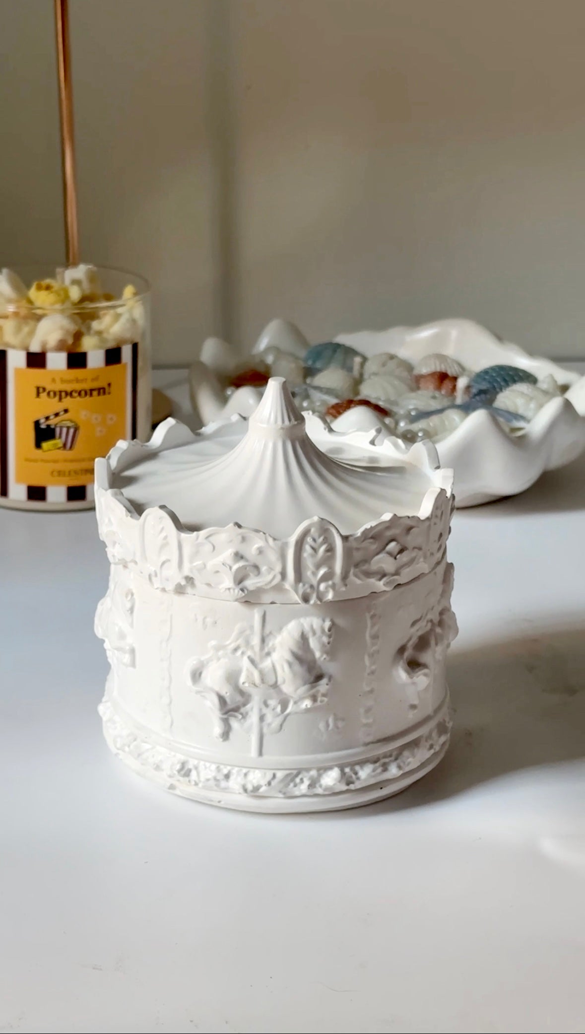 Carousel Horse Concrete Jar