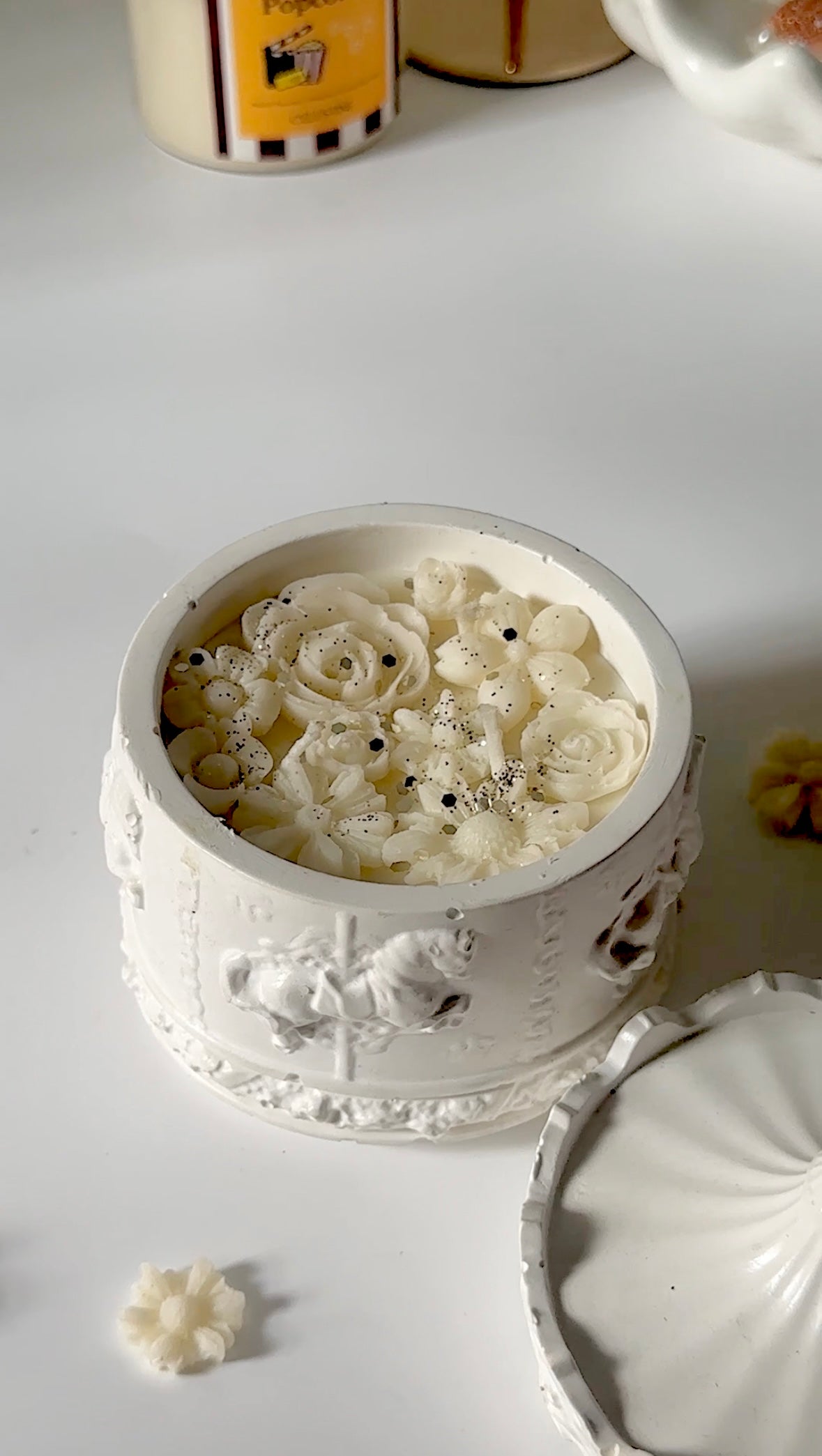 Carousel Horse Concrete Jar