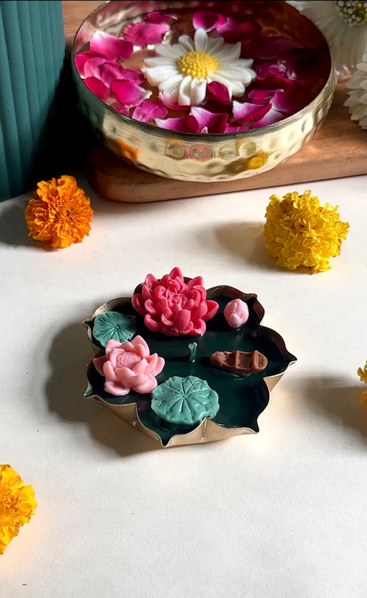 Lotus Pond Urli Candle