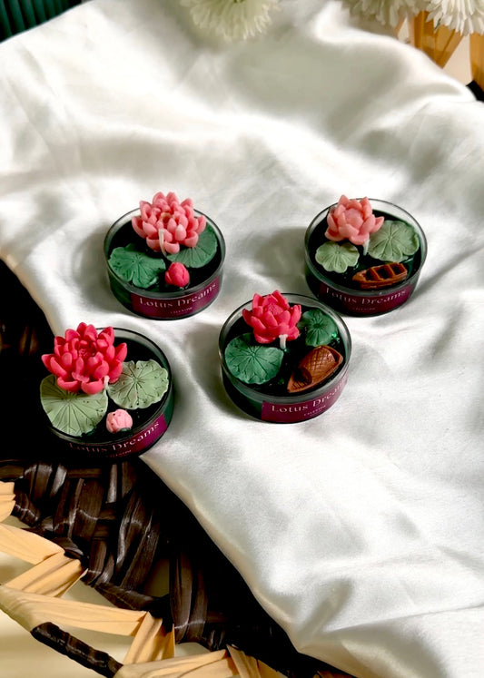 Lotus Dreams - set of 4 Tealights Gift Set